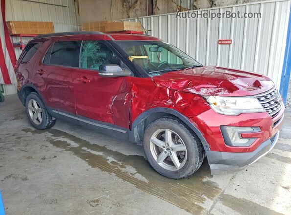 1FM5K8D89HGA57004 2017 FORD EXPLORER Красный Передняя правая четверть