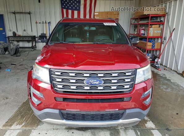 1FM5K8D89HGA57004 2017 FORD EXPLORER Красный Вид спереди