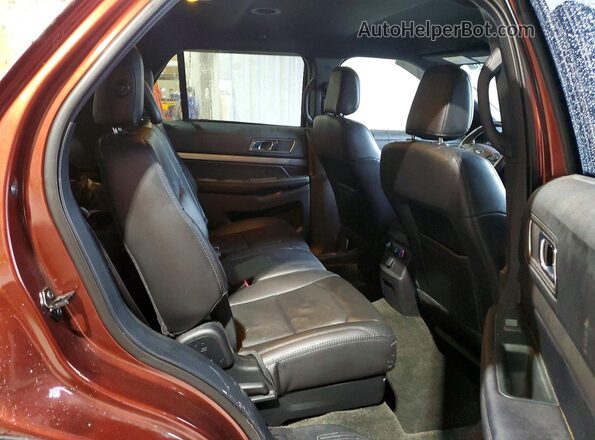 1FM5K8D89JGA77985 2018 FORD EXPLORER Brown უკანა სალონის ხედი