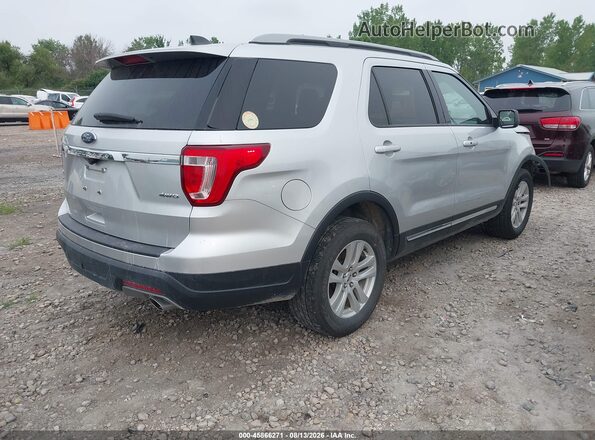 1FM5K8D89JGC82688 2018 FORD EXPLORER Silver Tył prawy