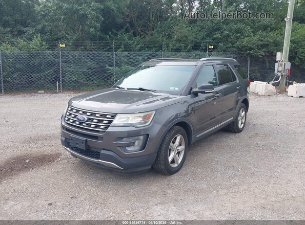 1FM5K8D8XGGC10584 2016 FORD EXPLORER Gray Передня ліва чверть
