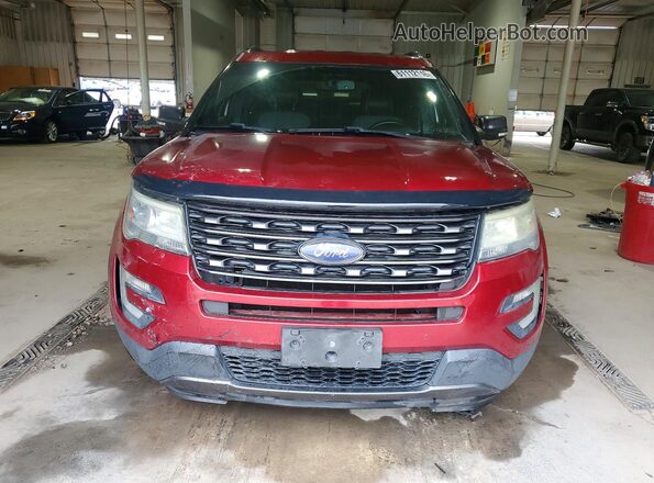 1FM5K8D8XHGA66343 2017 FORD EXPLORER Бордовый Вид спереди
