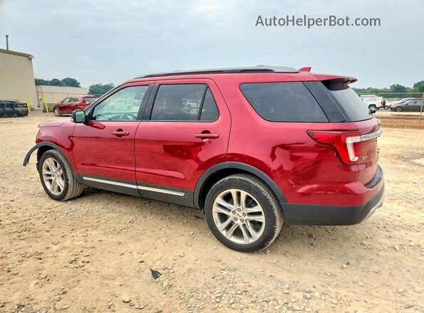 1FM5K8D8XHGE06221 2017 FORD EXPLORER Red Հետևի ձախ