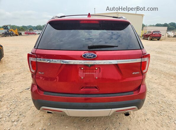 1FM5K8D8XHGE06221 2017 FORD EXPLORER Red Հետևի տեսք