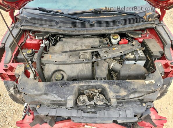 1FM5K8D8XHGE06221 2017 FORD EXPLORER Red Շարժիչի բաժամունքի տեսք