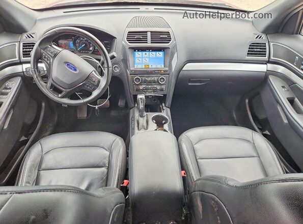 1FM5K8D8XHGE06221 2017 FORD EXPLORER Red Առջևի վահանակի տեսք