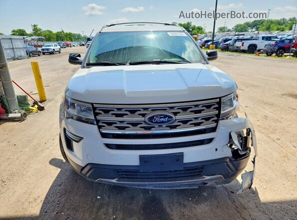 1FM5K8D8XJGA61956 2018 FORD EXPLORER White Դիմացի տեսք