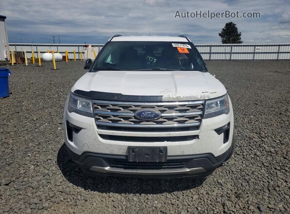 1FM5K8D8XJGA73749 2018 FORD EXPLORER White Widok z przodu