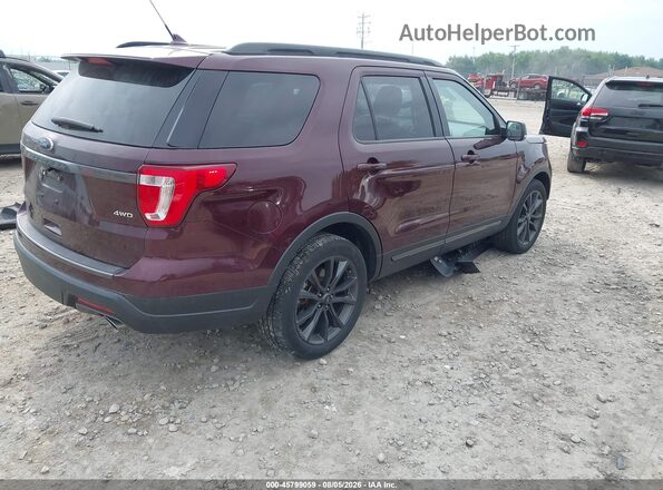 1FM5K8D8XJGA91460 2018 FORD EXPLORER Burgundy Tył prawy