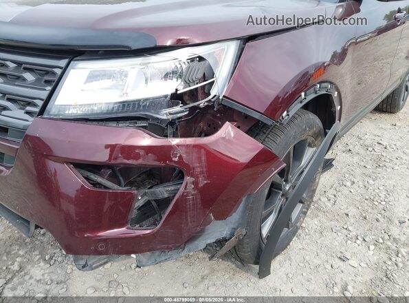 1FM5K8D8XJGA91460 2018 FORD EXPLORER Burgundy Widok z przodu