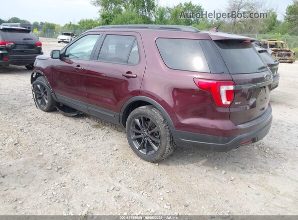 1FM5K8D8XJGA91460 2018 FORD EXPLORER Burgundy Tył lewy