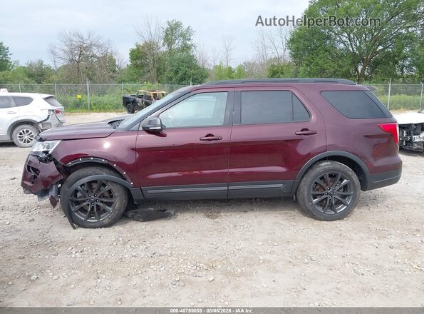 1FM5K8D8XJGA91460 2018 FORD EXPLORER Burgundy 