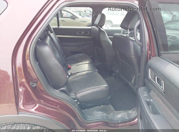 1FM5K8D8XJGA91460 2018 FORD EXPLORER Burgundy Widok naklejki z numerem VIN