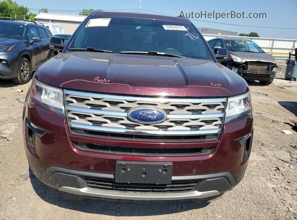 1FM5K8D8XJGC04050 2018 FORD EXPLORER Бордовый Вид спереди