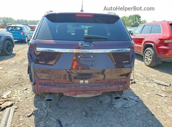 1FM5K8D8XJGC04050 2018 FORD EXPLORER Бордовый Вид сзади