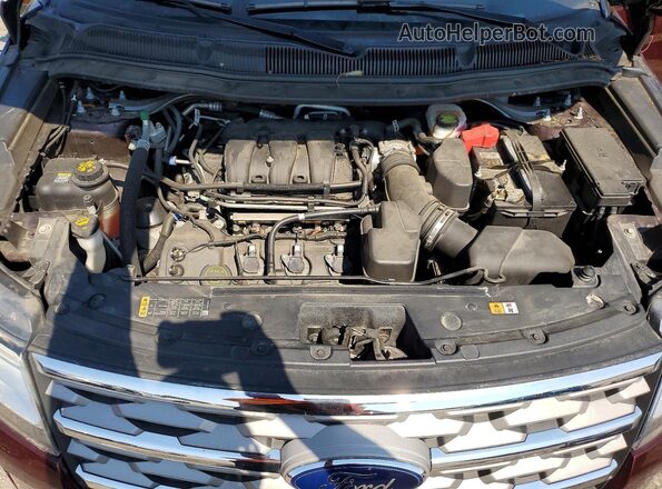 1FM5K8D8XJGC04050 2018 FORD EXPLORER Бордовый Вид подкапотного пространства