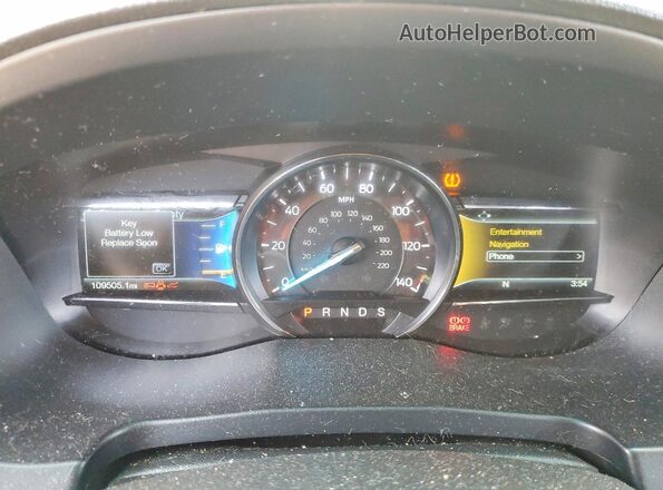 1FM5K8DH0HGA72667 2017 FORD EXPLORER Black Вид щитка приладів