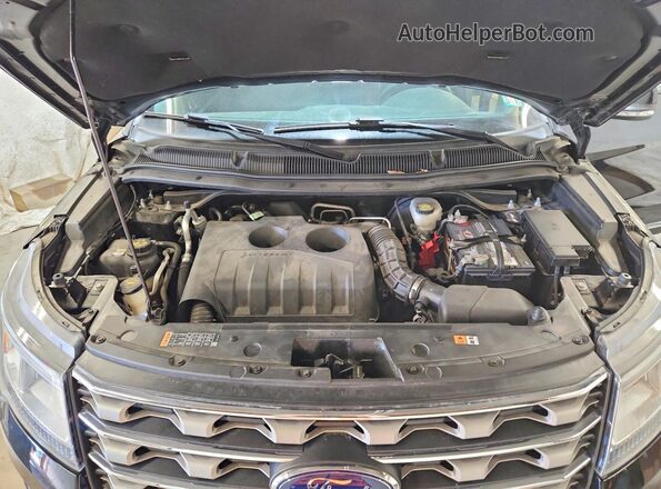 1FM5K8DH0HGD63167 2017 FORD EXPLORER Черный Вид подкапотного пространства