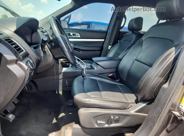 1FM5K8DH0HGD73682 2017 FORD EXPLORER Gray Front interior view