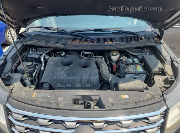 1FM5K8DH0HGD73682 2017 FORD EXPLORER Gray Engine compartment view
