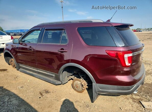 1FM5K8DH0KGA17739 2019 FORD EXPLORER Burgundy Trasero izquierdo