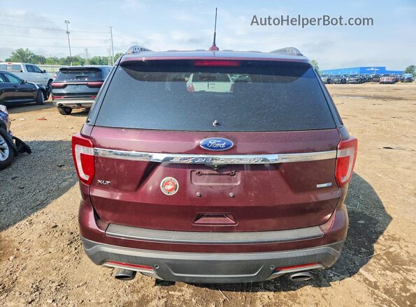 1FM5K8DH0KGA17739 2019 FORD EXPLORER Burgundy Vista trasera