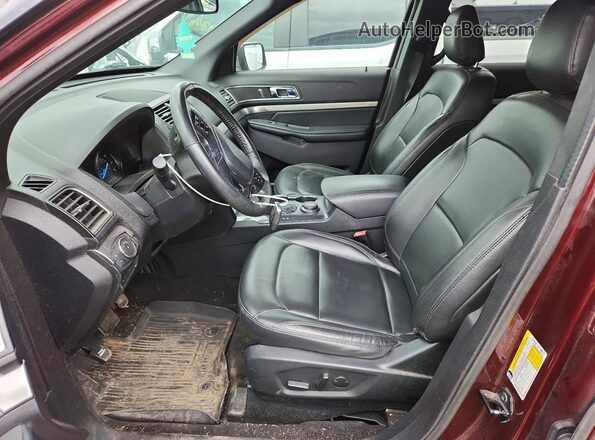 1FM5K8DH0KGA17739 2019 FORD EXPLORER Burgundy Vista interior delantera