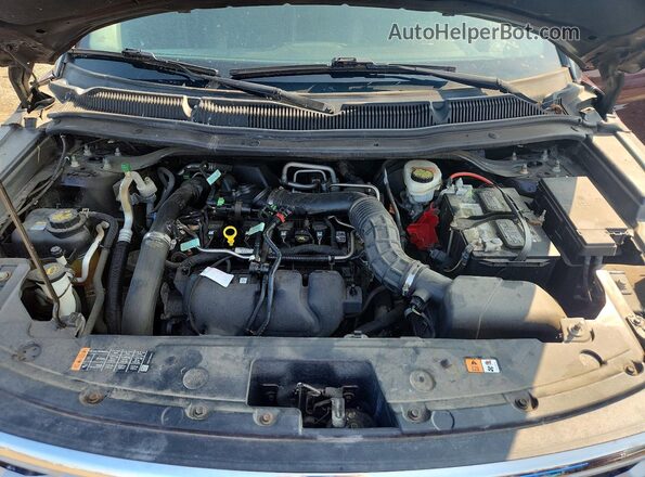 1FM5K8DH0KGA17739 2019 FORD EXPLORER Burgundy Vista interior trasera
