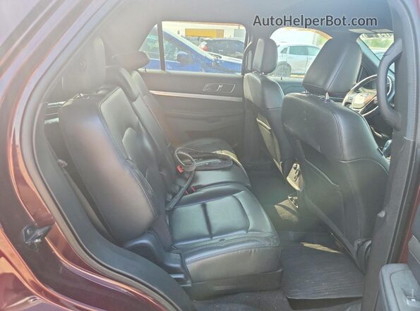 1FM5K8DH0KGA17739 2019 FORD EXPLORER Burgundy Vista de los asientos traseros