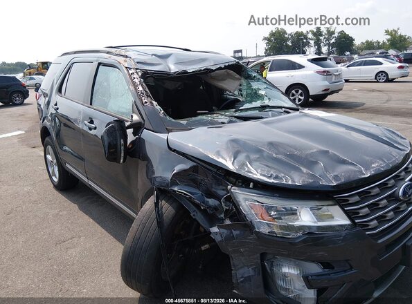 1FM5K8DH1HGE13106 2017 FORD EXPLORER Black Front view