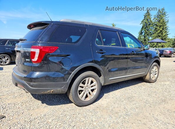 1FM5K8DH1JGA03069 2018 FORD EXPLORER Черный Задняя правая четверть