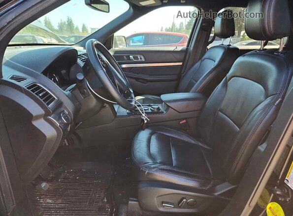 1FM5K8DH1JGA03069 2018 FORD EXPLORER Черный Вид салона спереди