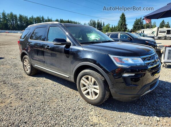 1FM5K8DH1JGA03069 2018 FORD EXPLORER Черный Передняя правая четверть