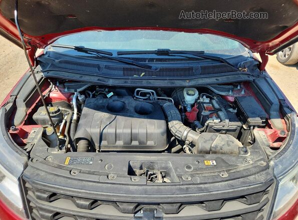 1FM5K8DH2GGC56314 2016 FORD EXPLORER Red Engine compartment view