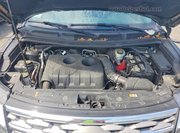 1FM5K8DH4JGA33280 2018 FORD EXPLORER Black ძრავის განყოფილების ხედი