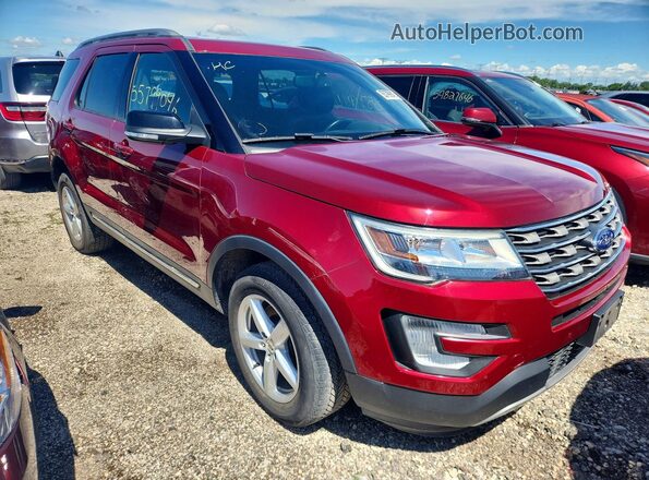 1FM5K8DH6HGA32769 2017 FORD EXPLORER Red Przód prawy