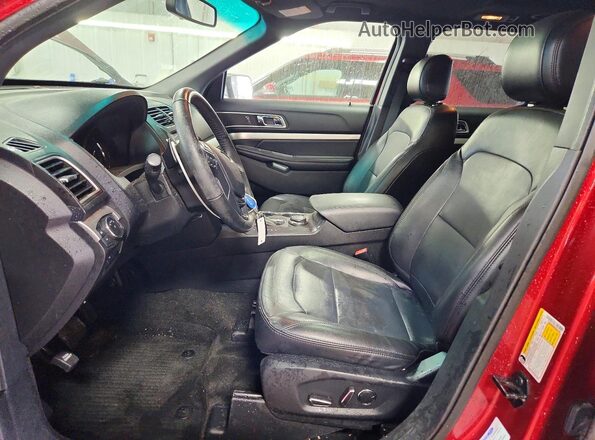 1FM5K8DH6HGA32769 2017 FORD EXPLORER Red Widok wnętrza z przodu