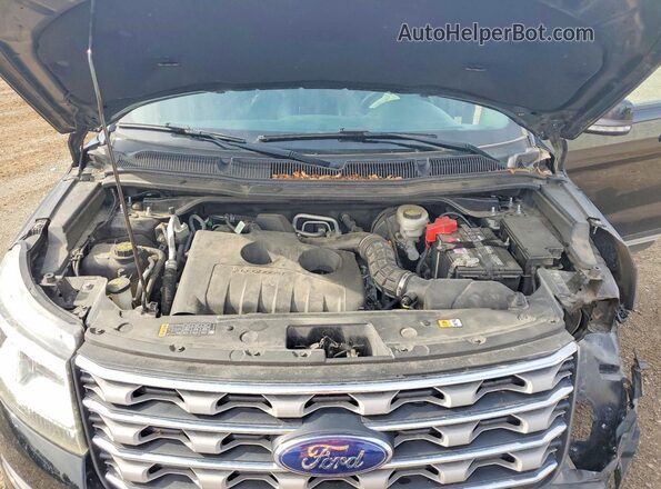 1FM5K8DH7HGD52585 2017 FORD EXPLORER Черный Вид подкапотного пространства
