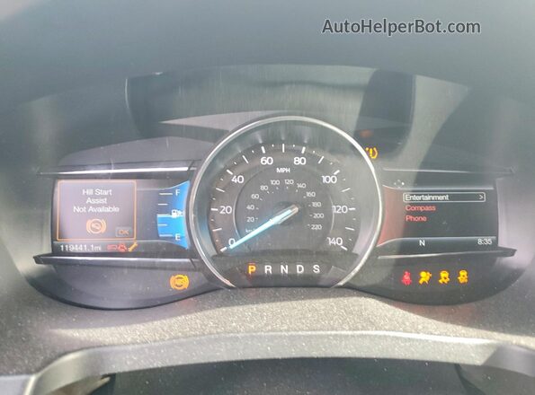 1FM5K8DH7HGD52585 2017 FORD EXPLORER Черный Вид щитка приборов
