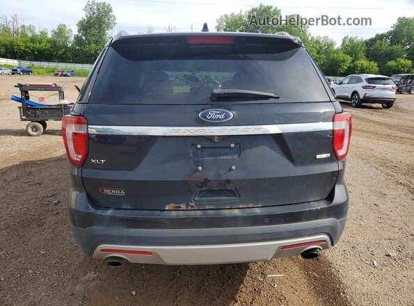1FM5K8DH7HGD52585 2017 FORD EXPLORER Черный Вид сзади