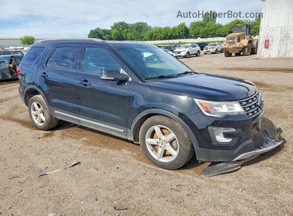 1FM5K8DH7HGD52585 2017 FORD EXPLORER Черный Передняя правая четверть
