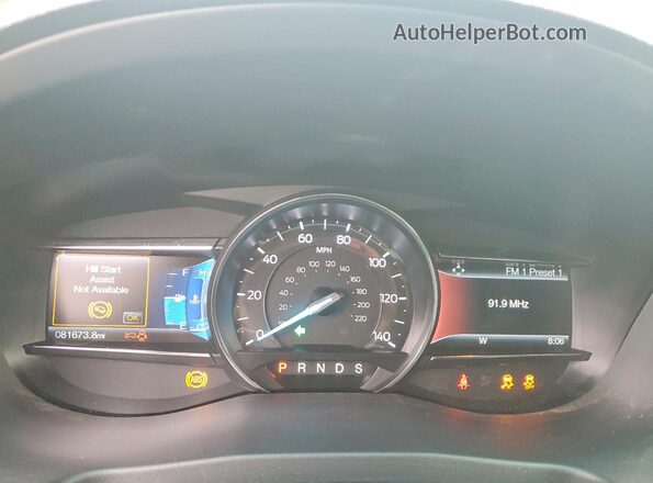 1FM5K8DH9GGD11485 2016 FORD EXPLORER Gray Вид щитка приладів