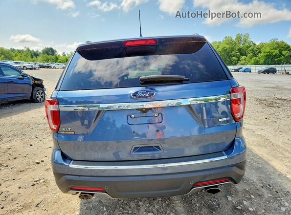 1FM5K8DHXJGA74738 2018 FORD EXPLORER Blue Հետևի տեսք