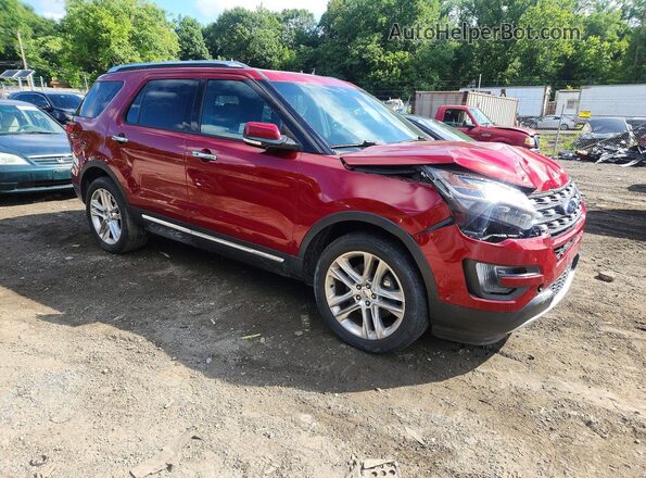 1FM5K8F80GGA54651 2016 FORD EXPLORER Red Delantero derecho