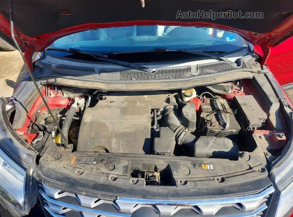 1FM5K8F80GGA54651 2016 FORD EXPLORER Red Vista del compartimento del motor