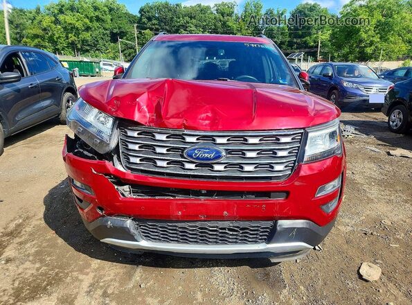 1FM5K8F80GGA54651 2016 FORD EXPLORER Red Vista frontal