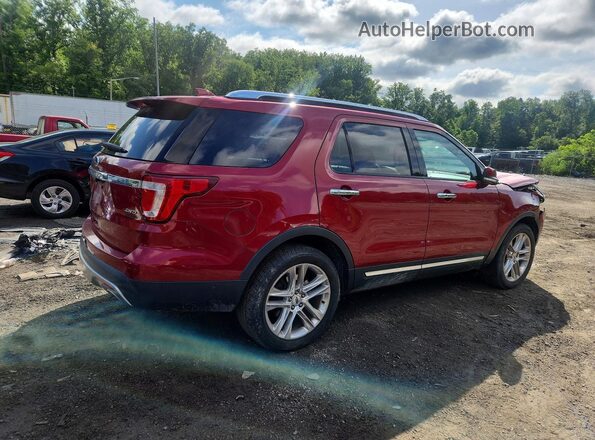 1FM5K8F80GGA54651 2016 FORD EXPLORER Red Trasero derecho