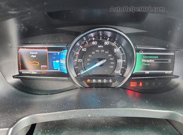 1FM5K8F80GGC90068 2016 FORD EXPLORER Black ხელსაწყოთა პანელის ხედი