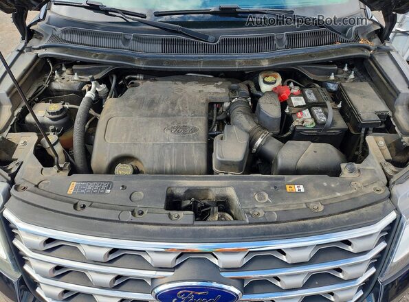 1FM5K8F80GGC90068 2016 FORD EXPLORER Black ძრავის განყოფილების ხედი