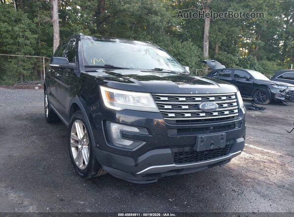 1FM5K8F80HGC18837 2017 FORD EXPLORER Черный Вид спереди